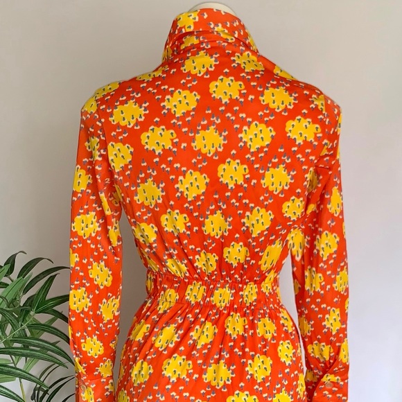 f u n k y :: True Vintage Mod Unique Floral Buttoned Shirt Dress - Picture 14 of 15